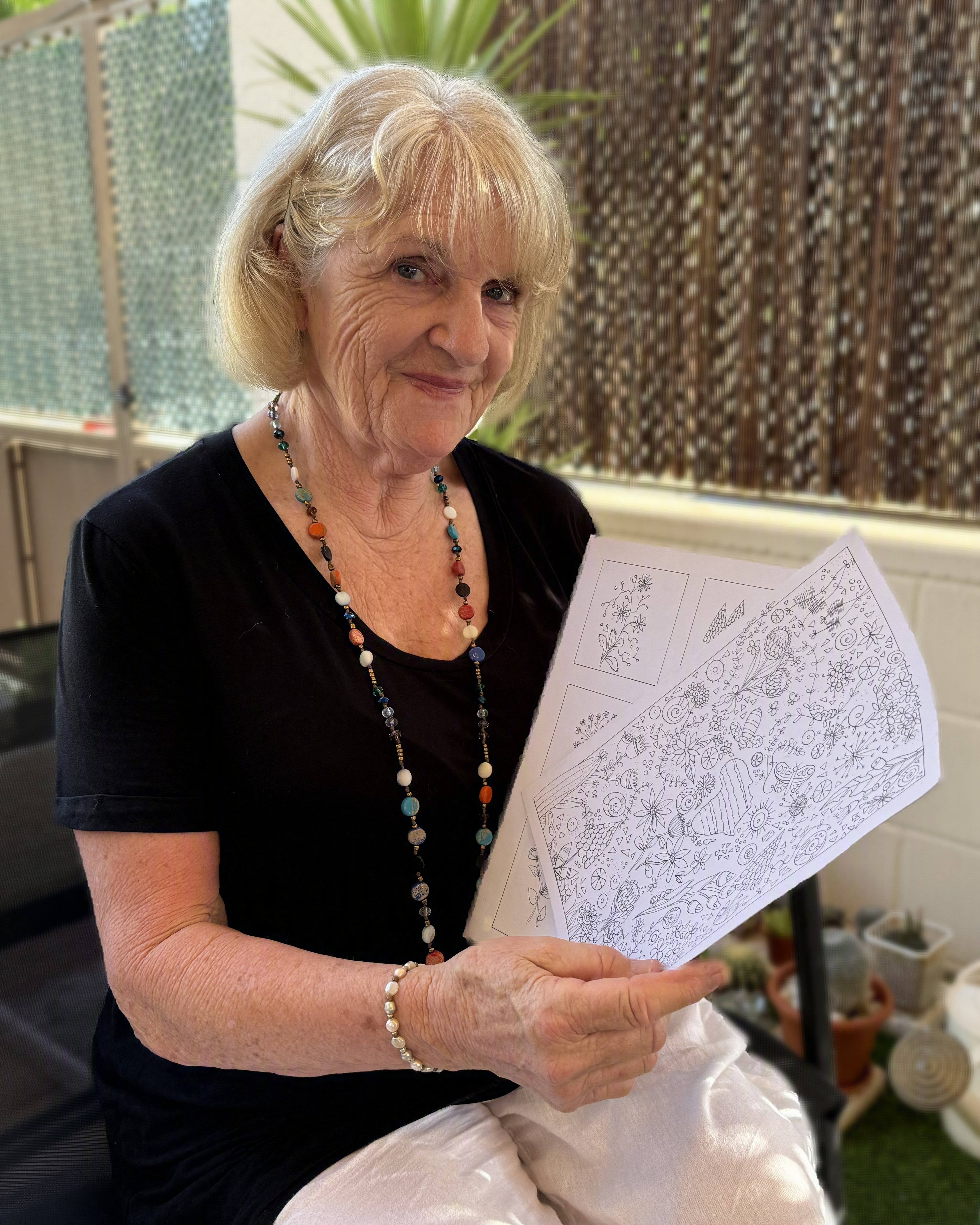Pauline Visser at her drawing table